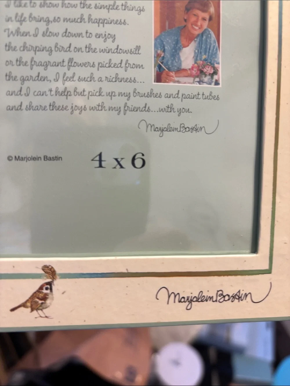 Hallmark Cream Picture Frame with Birdhouses and set of 30 botanical cards